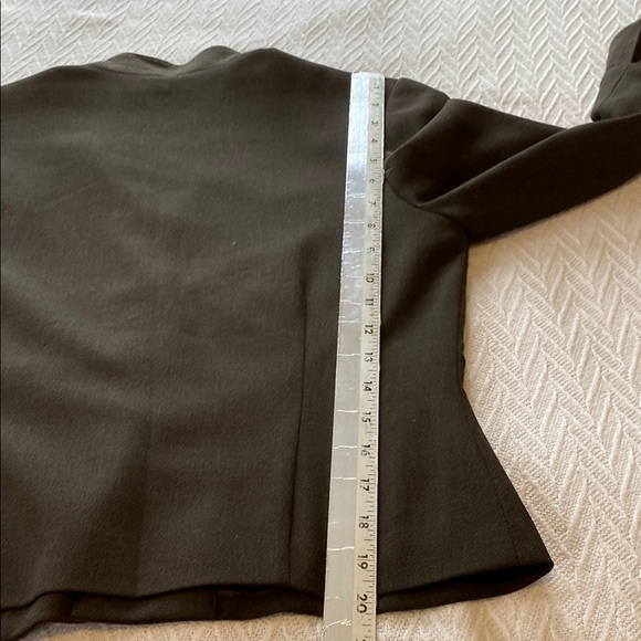 Simon Chang Women's Brown Suit Blazer and Wide Leg Trouser Dress Pant Minimalist - Picture 14 of 16